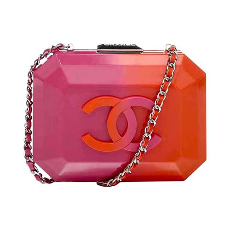 chanel pink and orange clutch|Chanel handbags outlet.